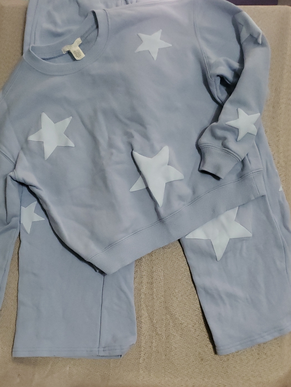 Full Tilt Light Blue Star Kids Sweatpants Set